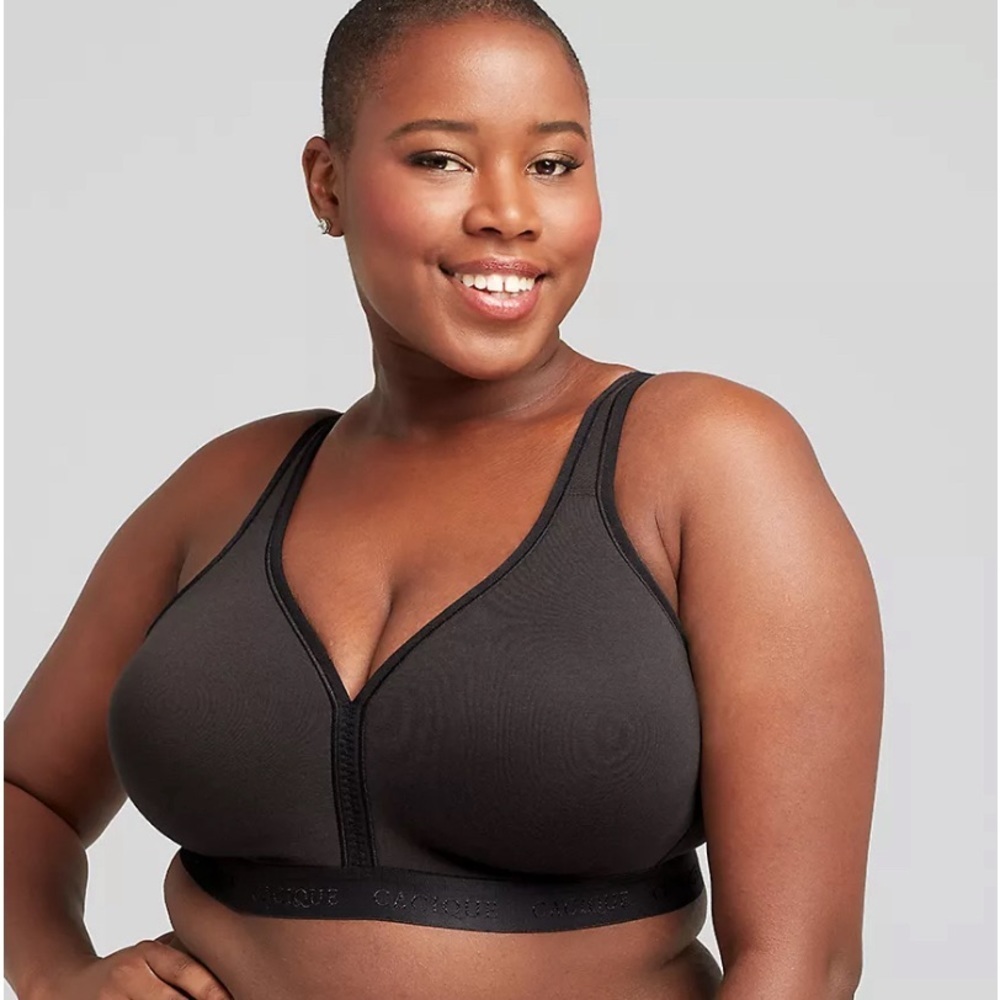 Cacique Cotton Lightly Lined No Wire Bra Size 40 F